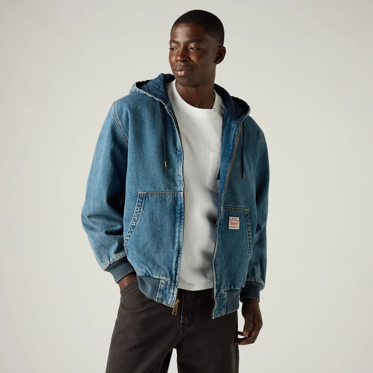 Potrero Hooded Jacket - Get Involved T - Medium Wash
