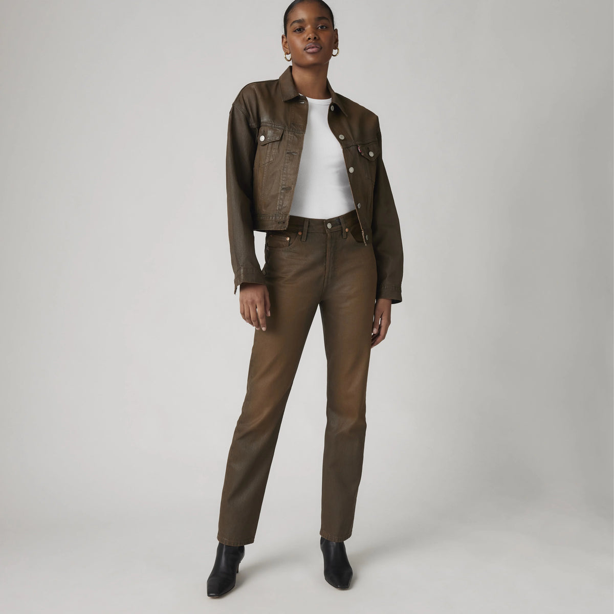 501® Original Coated Women's Jeans - Pay Day - Brown