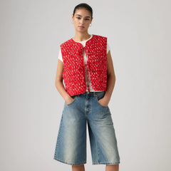 Rue Liner Vest - Angela Daisy Urban R - Red