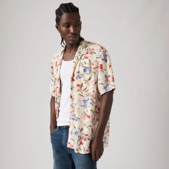 Classic Camper Shirt - Blake Brushstroke Floral Jet Black - Multi-Color