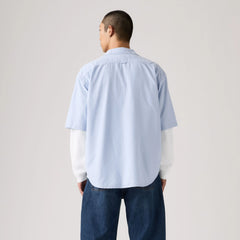 Short-Sleeve Pacifica Loose Oxford Shirt - Allure - Blue