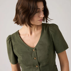 Moxie Slim Blouse - Deep Depths Gd 2 - Green