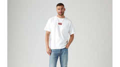 Relaxed Fit Embroidered Badge Vintage Graphic T-Shirt - Badge White - White