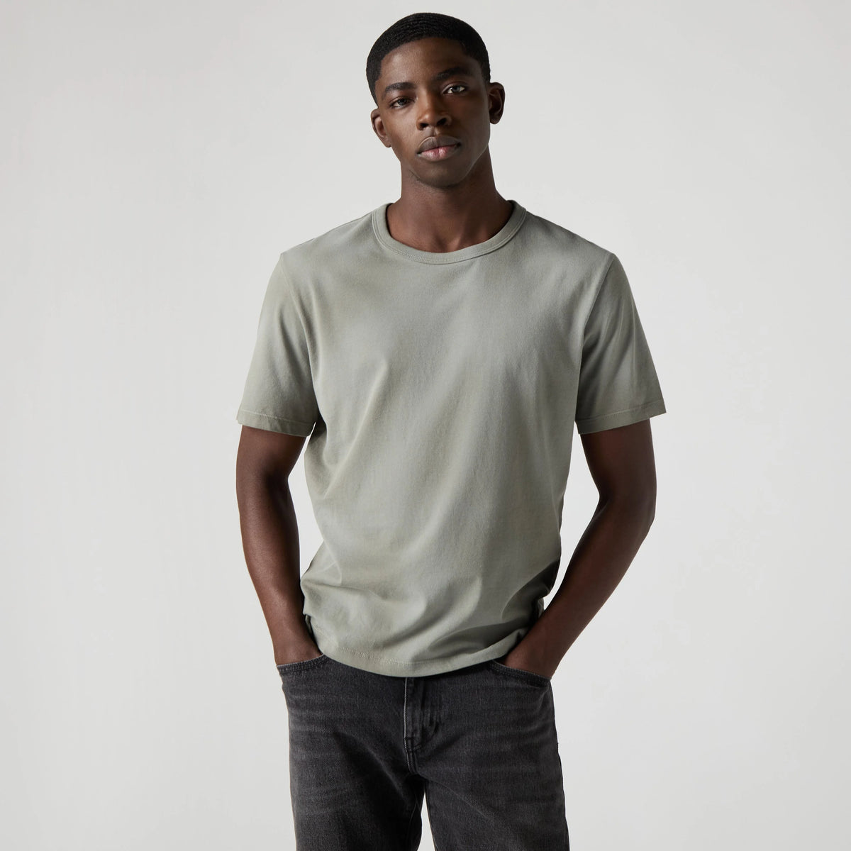 Shrunken Sun Dye T-Shirt - Sun Dye Mulled Basil - Green