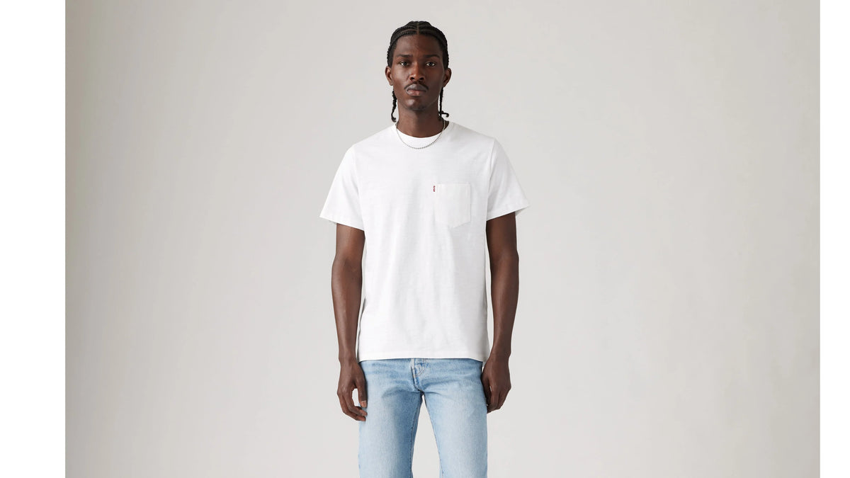 Classic Pocket T-Shirt - White Slub - White