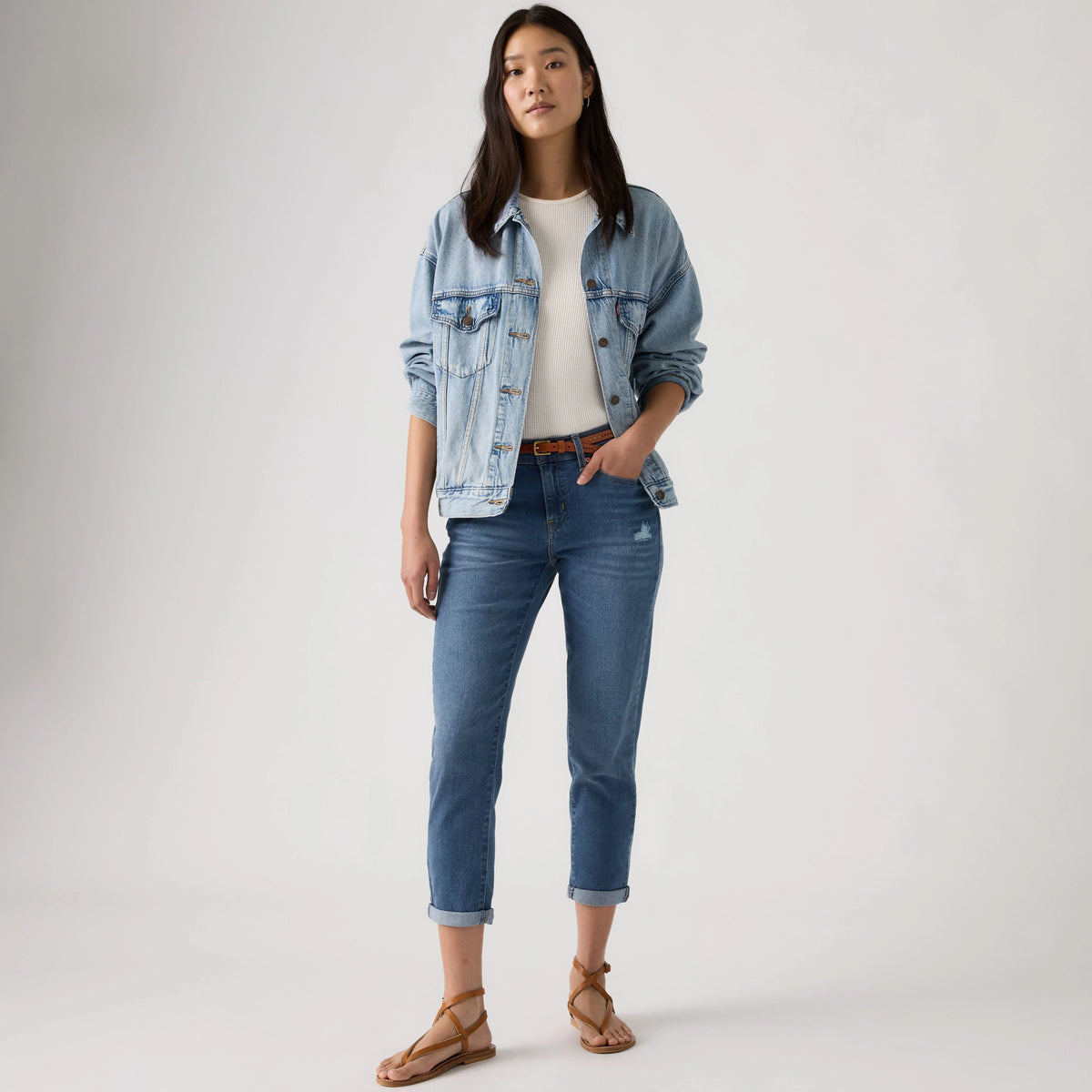 Boyfriend Mid-Rise Women's Jeans - So On - Medium Wash