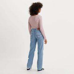 '94 Baggy Women's Jeans - Caution Hot Pants - Medium Wash