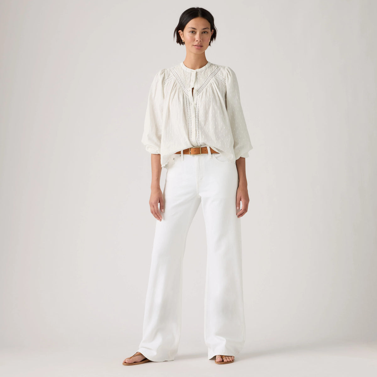 Loose Boot Women's Jeans - Tooth Fairy - White