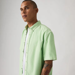 Authentic Short-Sleeve Button-Down Garment Dye Shirt - Garment Dye Cameo Green - Green