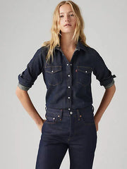 Iconic Western Linen+ Denim Shirt - Today's News - Dark Wash