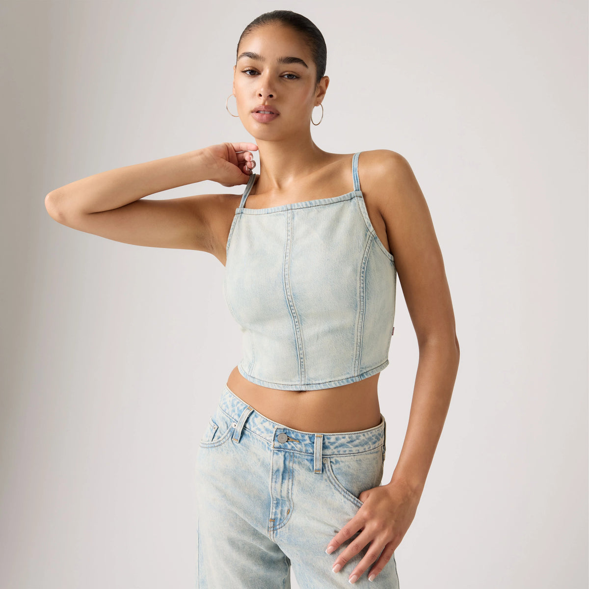 Square Neck Tank - Cielito Lindo Tank - Light Wash