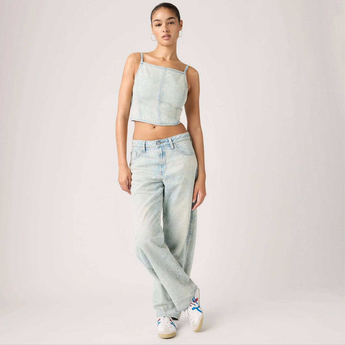 Baggy Dad Barrel Women's Jeans - Cielito Lindo Acid - Light Wash