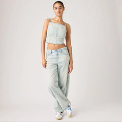 Baggy Dad Barrel Women's Jeans - Cielito Lindo Acid - Light Wash