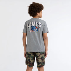 Skateboarding Skeleton Tee Big Boys 8-20 - Heather Grey