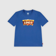Short Sleeve Batwing Slice Graphic Tee Little Boys 4-7 - True Navy - Blue