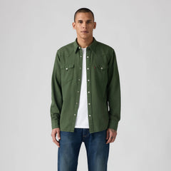 Classic Western Standard Fit Shirt - Greenwich Denim - Green