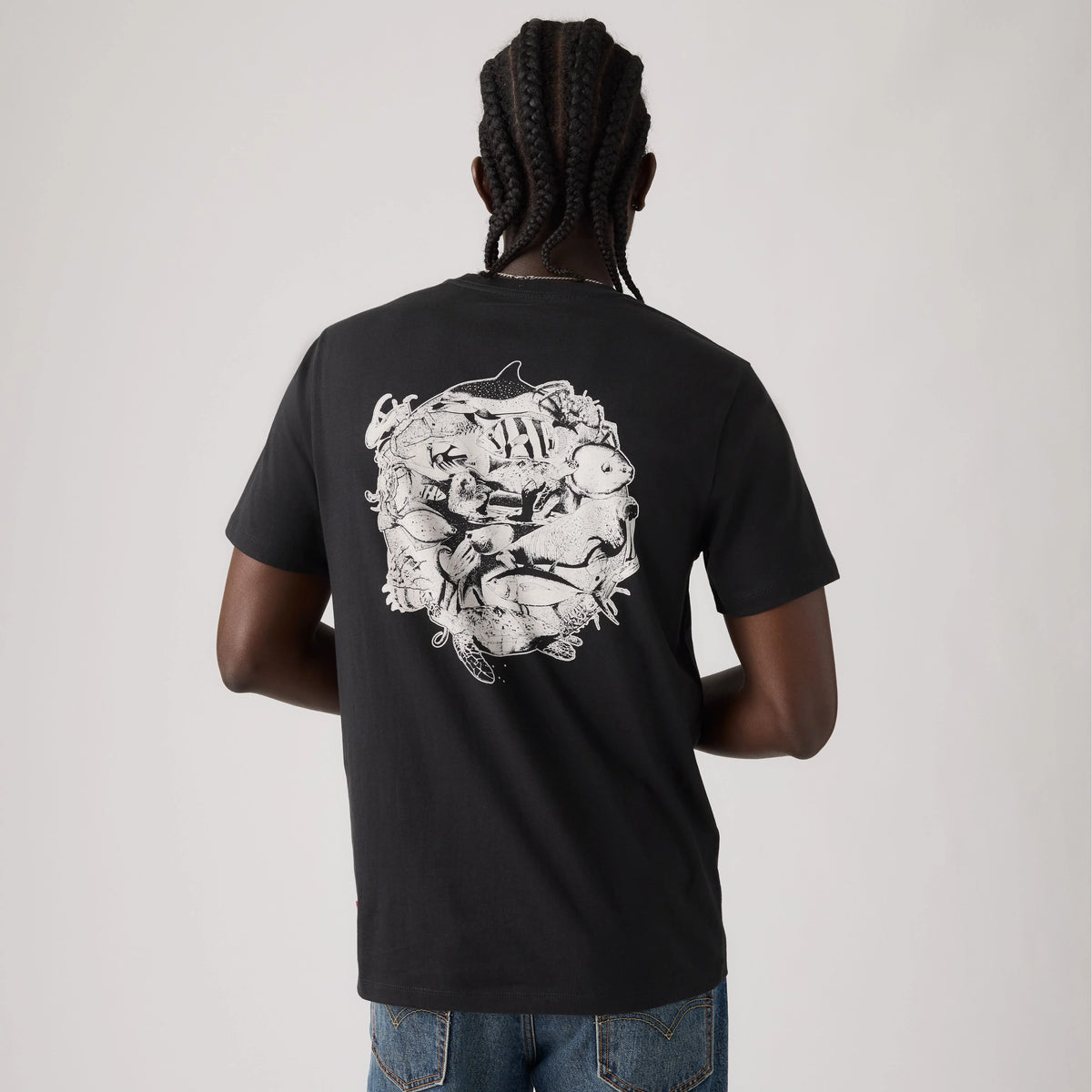 Standard Fit Classic Graphic T-Shirt - Levis Aquatic Jet Black - Black