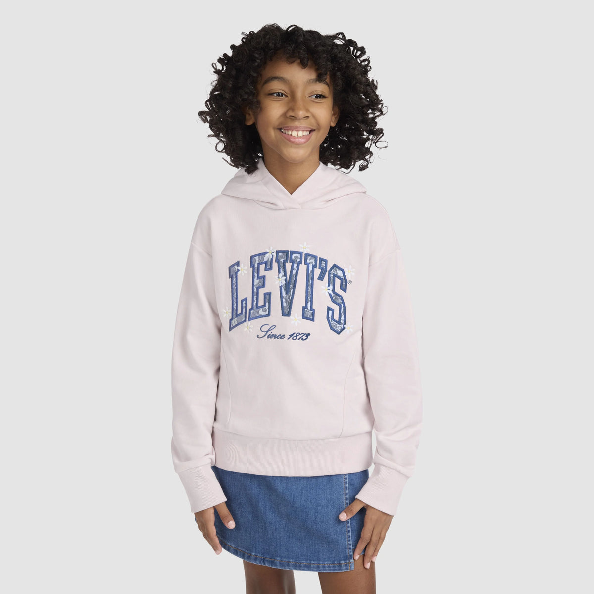 Levis Graphic Pullover Hoodie Big Girls 7-16 - Crystal Pink - Pink