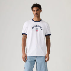 Levi's® U.S. Soccer Retro Ringer Tee - U.S. - White