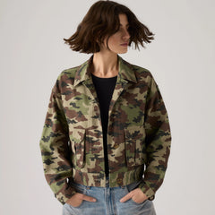 Marlowe Cropped Utility Heritage Jacket - Waller Camo V2 Cover - Green
