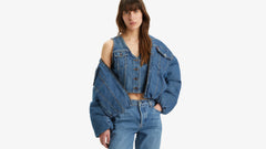 '90s Padded Trucker Jacket - Plushy - Medium Wash