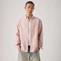 Authentic Button-Down Shirt - Waylon Stripe Au Naturel - Pink