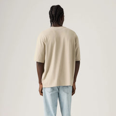 Loose Fit Half-Sleeve Embroidered Graphic T-Shirt - Tonal Vintage Khaki - Tan