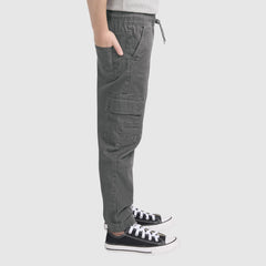 Relaxed Cargo Joggers Little Boys 4-7 - Revolver Grey - Grey