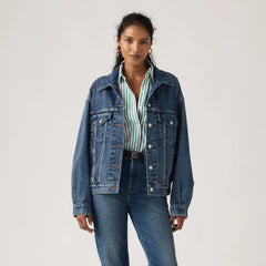 90s Trucker Jacket - Wonder Why - Dark Wash