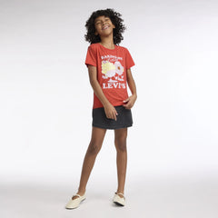Short Sleeve Bake Graphic Tee Big Girls 7-16 - Hot Coral - Pink
