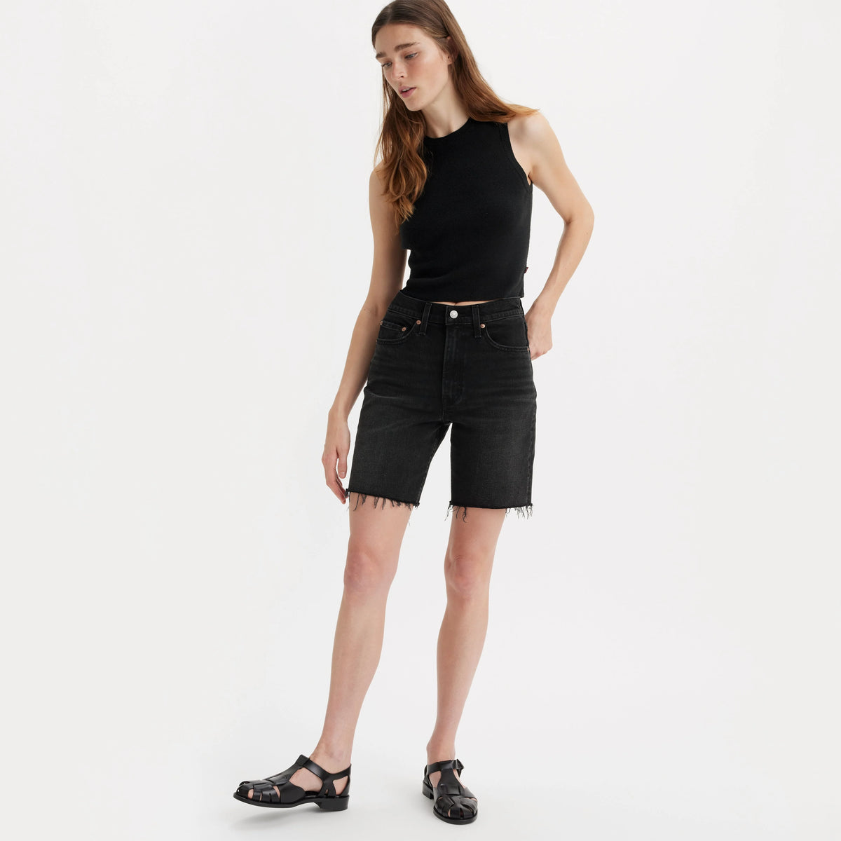 Ribcage Bermuda Women's Shorts - Princess  - Black