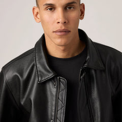 Aviator Jacket with Removeable Sherpa Collar - Black