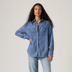 Teodora Western Shirt - Going Steady - Medium Wash