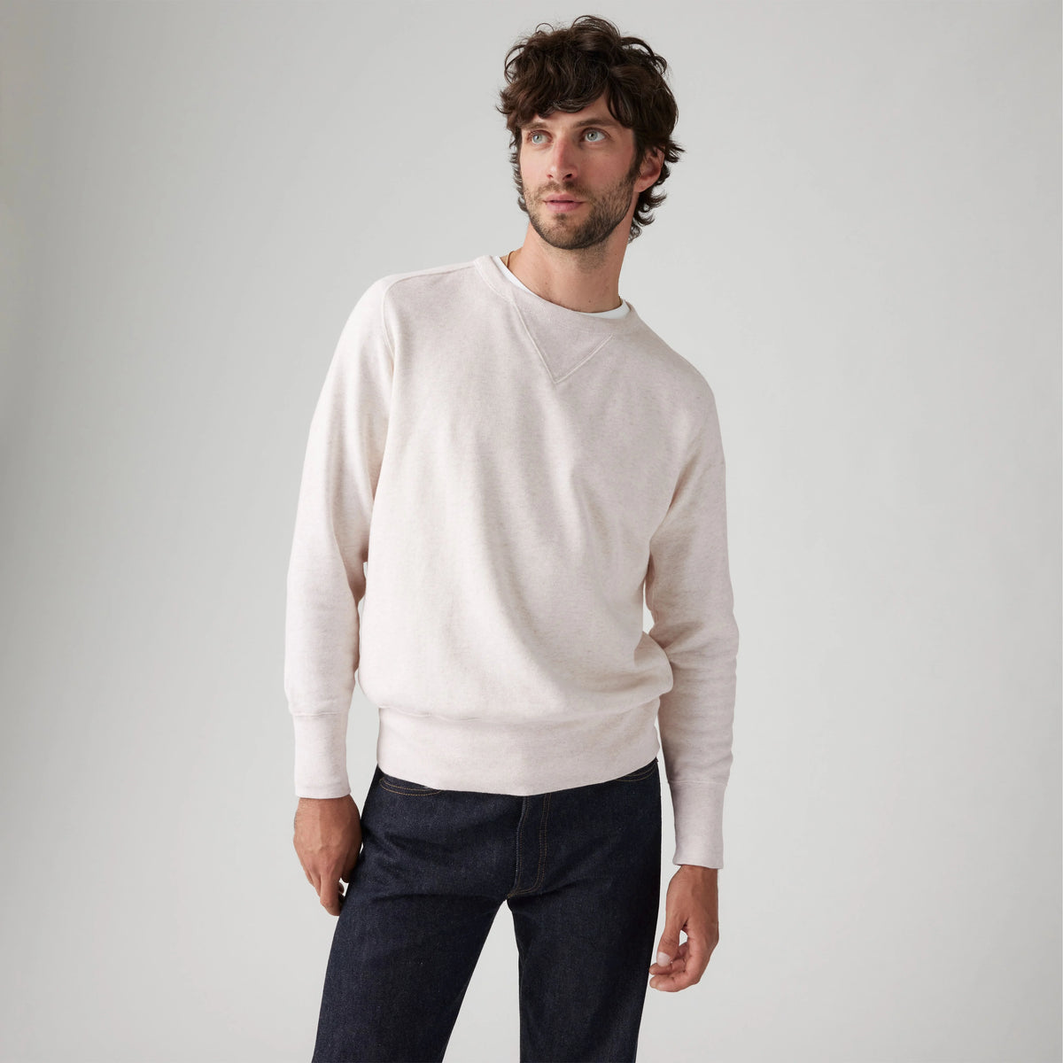 Bay Meadows Sweatshirt - Oatmeal Mele - White