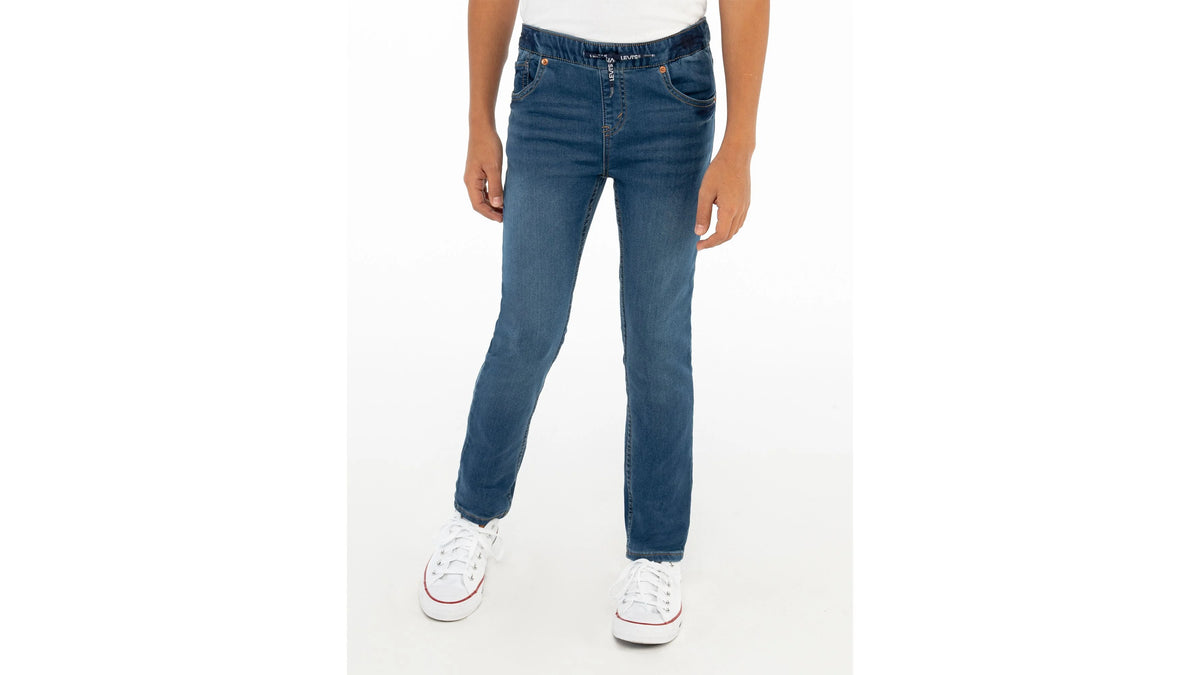Skinny Fit Pull On Pants Big Boys 8-20 - Battle Born - Medium Wash
