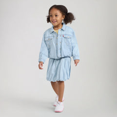 Bubble Denim Toddler 2T-4T Trucker Jacket - Wow Me Over - Light Wash