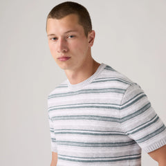 Stinson Knit Sweater Shirt - Cardinal Stripe Light Grey Heather - Grey