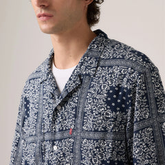 Classic Camper Shirt - Valentin Bandana Print Dress Blues - Blue