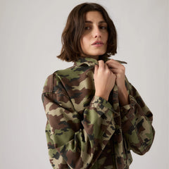 Marlowe Cropped Utility Heritage Jacket - Waller Camo V2 Cover - Green