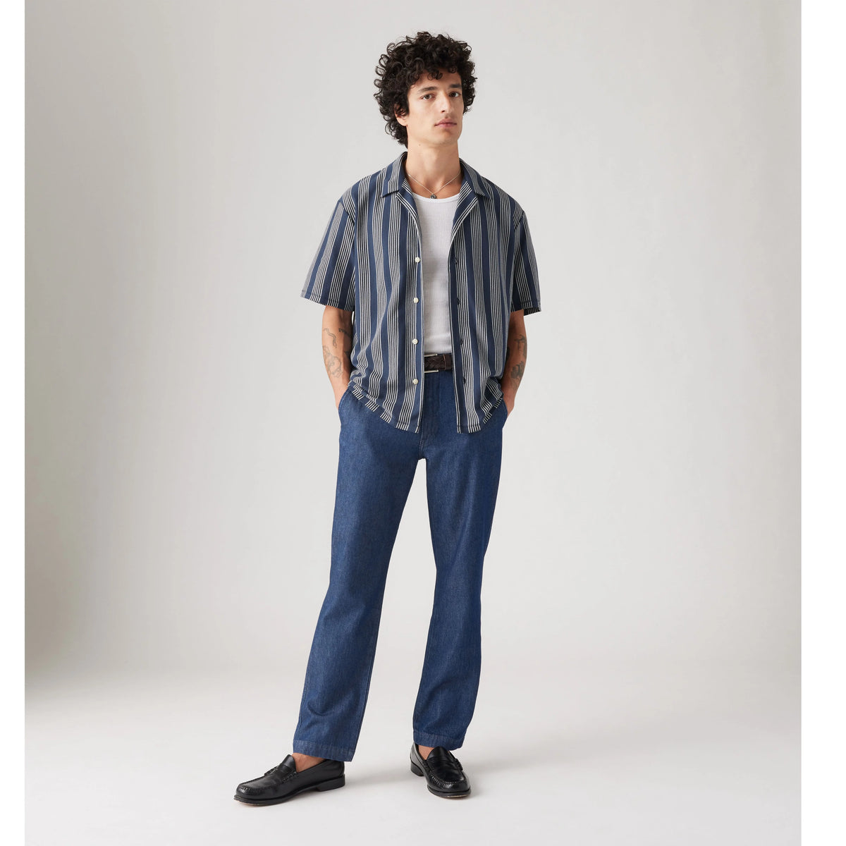 XX Chino Authentic Straight Fit Lightweight Twill Men's Pants - Half Past Rinse - Blue