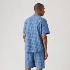 Authentic Short-Sleeve Button-Down Shirt - Sunshine Indigo Dobby - Medium Wash