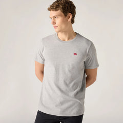 Classic Housemark T-Shirt - Mid Tone Grey Heathe - White