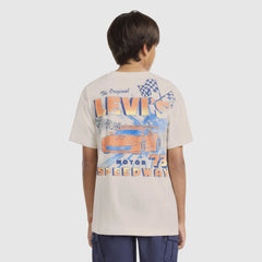 Short Sleeve Motor Speedway Graphic Tee Big Boys 8-20 - Pumice Stone - White