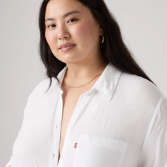 Darlene Shirt (Plus Size) - Bright White - White
