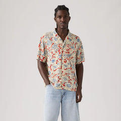Classic Camp Shirt - Surya Paisley Pompeian Red - Multi-Color