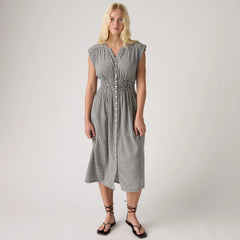 Beatrice Midi Dress - Patricia Check Anthr - Black