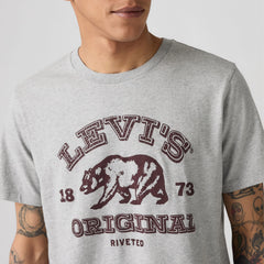 Standard Fit Classic Graphic T-Shirt - Heather Grey - Grey