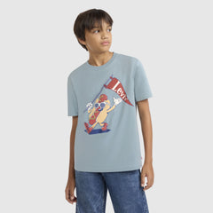 Short Sleeve Parading Hot Dog Graphic Tee Big Boys 8-20 - Lead - Grey