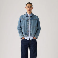 Market Miners Trucker Jacket - Enjoy The Route - Light Wash
